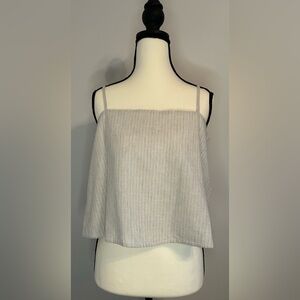 NWT Z Supply Ballast Casita Stripe Tank Sandstone Crop Women's Size Small Cotton